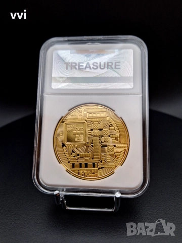 Сувенирна монета Bitcoin, снимка 3 - Нумизматика и бонистика - 52664039