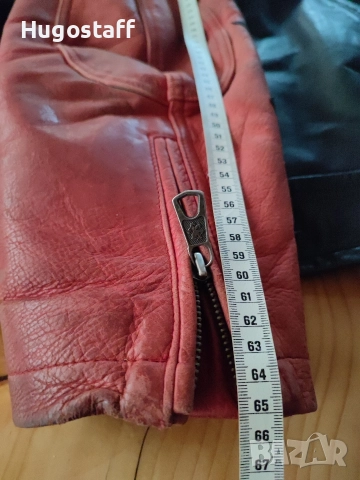 Tommy Hilfiger Винтидж Мъжко кожено яке моторджиско Cafe Racer M/L, снимка 10 - Якета - 52896396