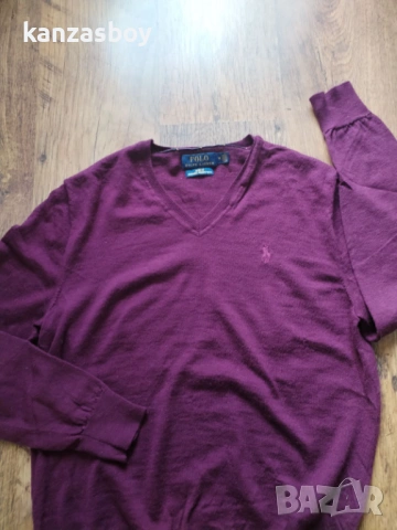 polo ralph lauren slim fit merino wool - мъжки мериновул пуловер М, снимка 6 - Пуловери - 53155385