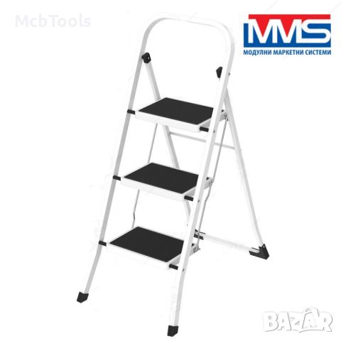 Домакинска стълба метална с широки стъпала MMS 150 КГ, снимка 2 - Други инструменти - 46454402