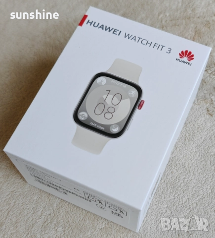 ЗАПЕЧАТАН * HUAWEI WATCH FIT 3 Бял с червено копче* Гаранция, снимка 2 - Смарт часовници - 52794147