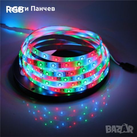 Лента с RGB LED диоди и дистанционно управление 5 метра, подходяща за кухненско осветление, снимка 3 - Лед осветление - 46058214