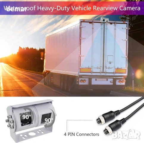 Камера за заден ход с двоен обектив, 7-инчов монитор за огледало, снимка 8 - Аксесоари и консумативи - 53645519