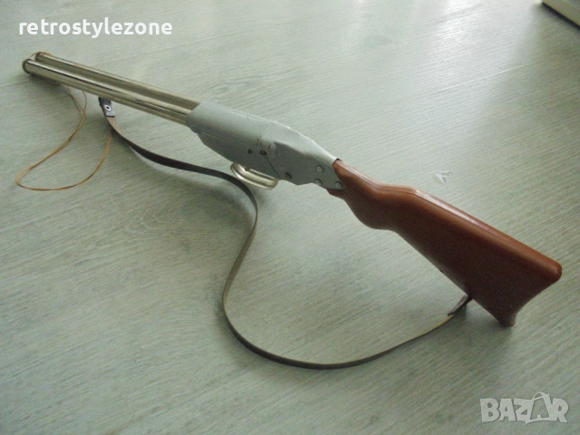 № 8306 Стара играчка пушка – двуцевка с тапички , снимка 5 - Други ценни предмети - 51990332