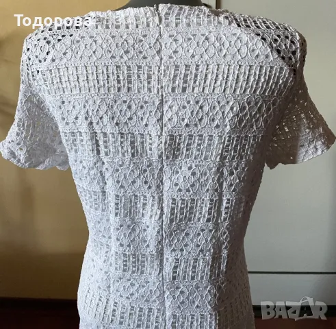 Роля KOTON бяла, къс ръкав, цип отзад, снимка 4 - Рокли - 50333665