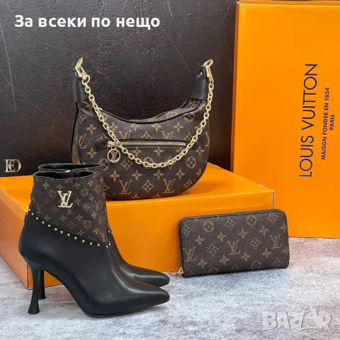 Дамски боти на ток Louis Vuitton Код D1395, снимка 2 - Дамски боти - 48079804