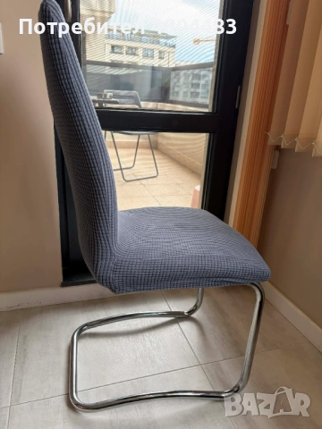 Комплект 4 стола + калъфи, снимка 3 - Столове - 54274773