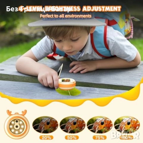 Нов Образователен микроскоп за деца подарък 4–12 с LED и фото функция, снимка 4 - Образователни игри - 52163123