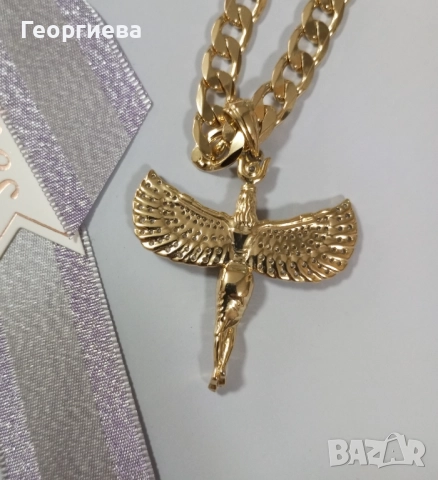   синджир със златно покритие , снимка 2 - Колиета, медальони, синджири - 52071159