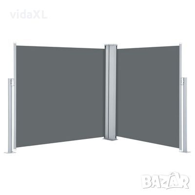 vidaXL Прибираща се странична тента, антрацит, 100x600 см(SKU:48444, снимка 1 - Паравани - 45879287