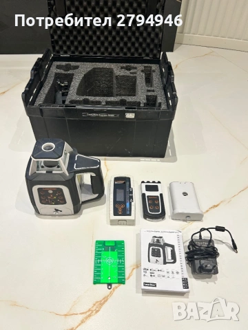 Лазарен нивилир зелен Laserliner ротационен, снимка 5 - Друга електроника - 53062230