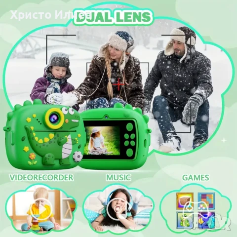 Моментална камера за деца детска камера с функция за печат фотоапарат, снимка 7 - Други - 50893145