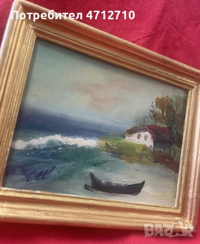 Стара картина масло Пенчо Пеев 17/14, снимка 3 - Картини - 53918517