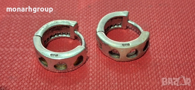 Сребърни обеци, снимка 5 - Обеци - 52436452