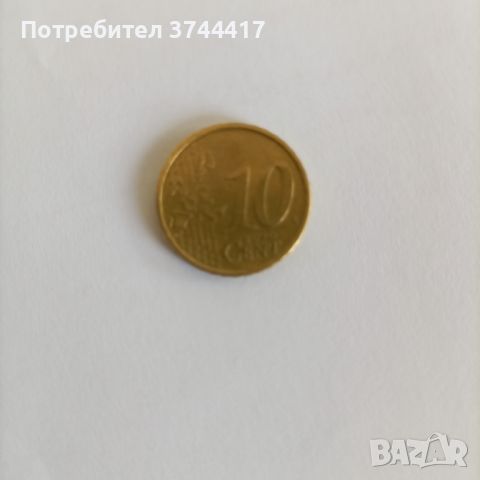 Рядка Монета от 10 Евро Цента От Испания , снимка 1 - Нумизматика и бонистика - 46174079