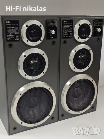 ретро Hi-Fi стерео тонколони SABA acoustic monitor 80, снимка 3 - Тонколони - 53916465