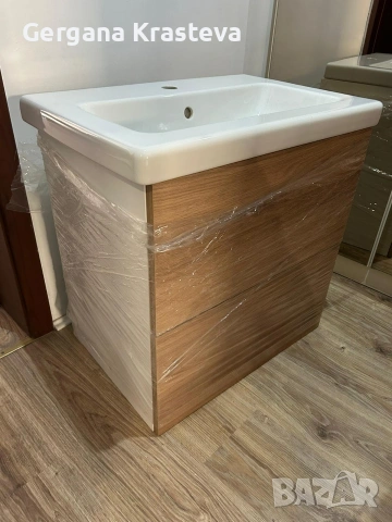 мивка с долен висящ шкаф за баня нови, снимка 3 - Мивки - 53864872