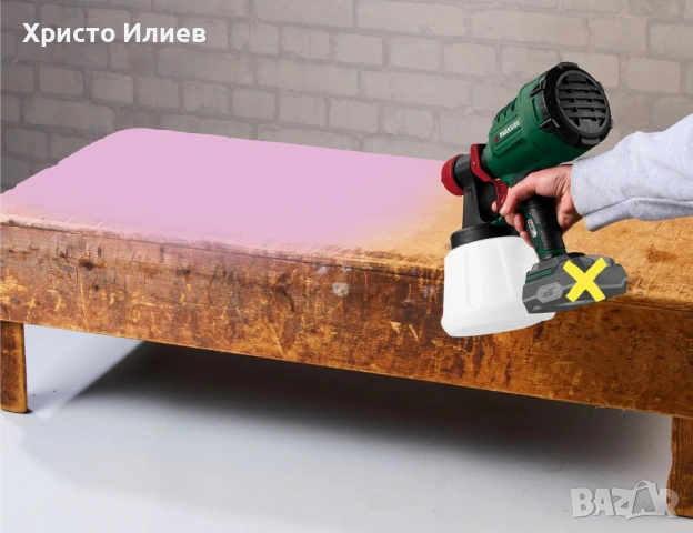 Акумулаторен пистолет за боядисване Parkside, снимка 6 - Други инструменти - 54025091