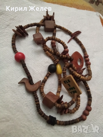 Огърлица от дървени мъниста 52721