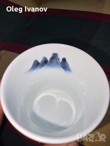 японска порцеланова чаша ръчна изработка, снимка 4 - Чаши - 53243931