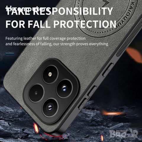 WANLONFENG SD Магнитен Калъф за Xiaomi 17 - PC+TPU, Nappa текстура, 2 стъкла, 4 цвята, снимка 7 - Резервни части за телефони - 53800780