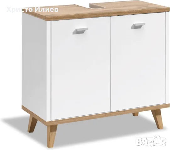 Нов шкаф за баня за под мивка Бял Чисто нов, снимка 1