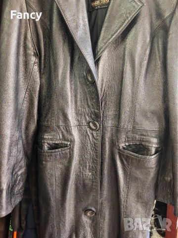 Дълго дамско кожено манто, снимка 4 - Палта, манта - 53161745