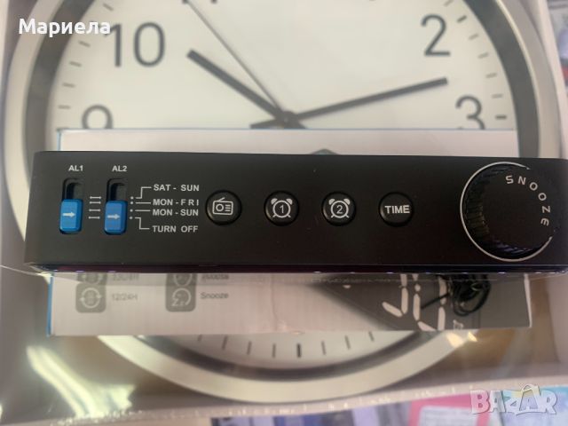 Дигитален Радио Часовник / Часовник с Голям Дисплей и Аларми, снимка 4 - Друга електроника - 46165725
