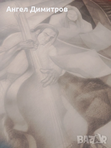 Мария Костадинова 1990 г страхотна графика , снимка 2 - Картини - 53410992