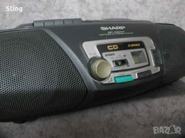 SHARP QT-CD 111 BOOMBOX Радиокасетофон CD от 80те Отличен, снимка 2 - Радиокасетофони, транзистори - 50506354