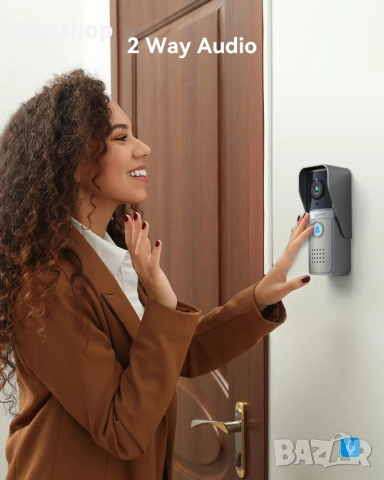 Чисто нова TMEZON Кабелна видеодомофонна система с 2 * 7 инчаови монитора, видео звънец с камера..., снимка 3 - Други - 52034366