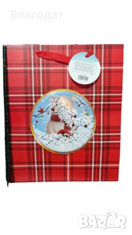 Коледна подаръчна чанта със снежна топка, снимка 3 - Декорация за дома - 52413880