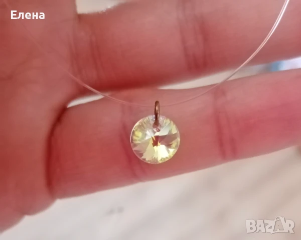 Колие на корда с кристал, снимка 6 - Колиета, медальони, синджири - 50662297