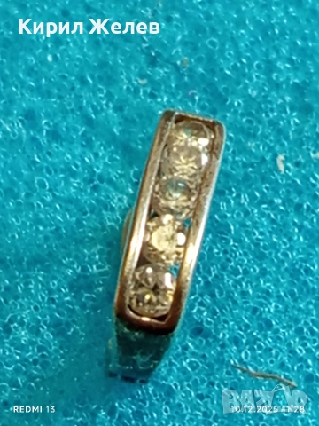 Сребърна обеца с инкрустирани кристали стил и елегантност 52479, снимка 3 - Обеци - 52719205