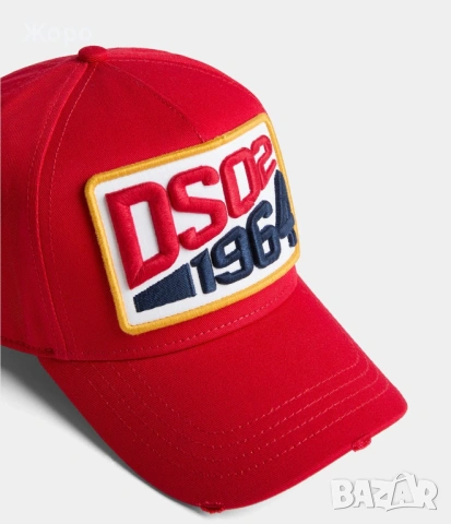 НОВА Dsquared2 DSQ2 1964 Червена Шапка с козирка ОРИГИНАЛ Рядка с етикети, снимка 2 - Шапки - 53728677