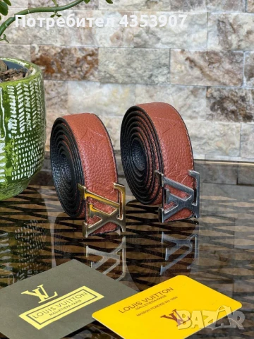 LOUIS VUITTON естествена кожа колан, снимка 5 - Колани - 50973903