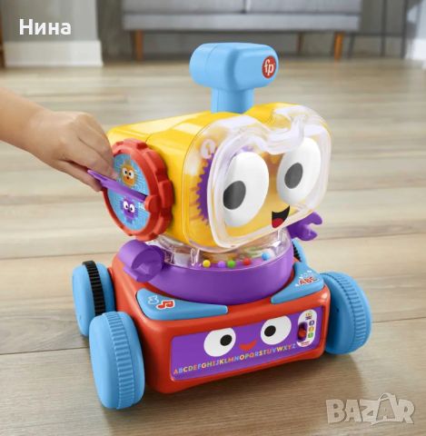 Интерактивна играчка Fisher-Price, обучаващ робот 4 в 1 , снимка 4 - Музикални играчки - 45206213