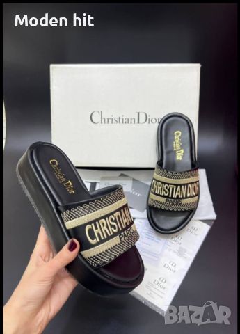 Christian Dior чехли на платформа висок клас реплика, снимка 1 - Чехли - 46351720