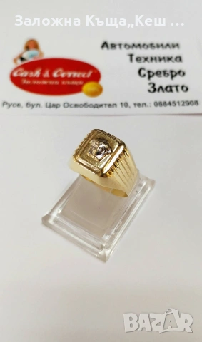 Златен мъжки пръстен 14К.Тегло 3.30 гр.Размер 61.Цена 290 €.
