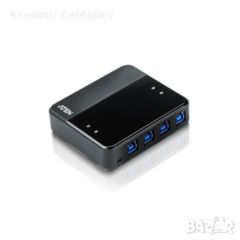 ATEN US434 :: Периферен превключвател, 4 x 4, USB 3.0 (4 PC поделят 4 USB у-ва), снимка 3 - Кабели и адаптери - 46702891