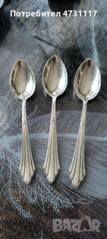Дълбоко посребрен лъжички за кафе/чай 90-100 посребряване!, снимка 3 - Прибори за хранене, готвене и сервиране - 54099869