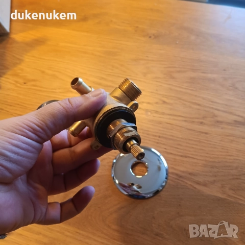 3-пътен месингов смесител за душ – с керамичен клапан, хром, снимка 12 - Смесители - 52694753