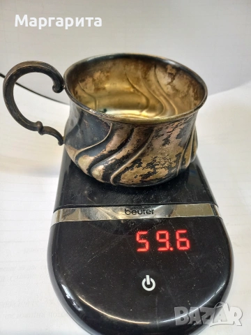 Сребърни подстакани 3 броя, снимка 4 - Нумизматика и бонистика - 53645692