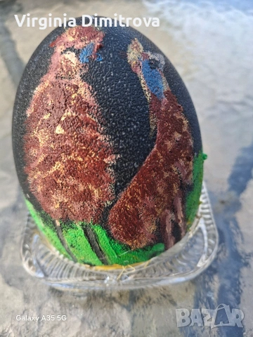 Рисувани яйца от Ему ибукет от паунови пера, снимка 10 - Декорация за дома - 54091195