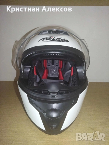 Каска Nitro F390 Uno White , снимка 8 - Аксесоари и консумативи - 52344554