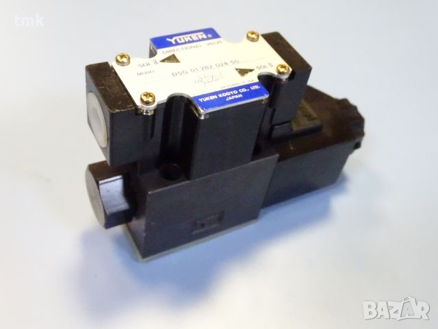 Хидравличен разпределител YUKEN DSG-01-2B2-D24-50 solenoid operated directional valve 24VDC, снимка 2 - Резервни части за машини - 45238586