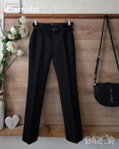 Нов черен елегантен панталон Zara , снимка 5 - Панталони - 51829108
