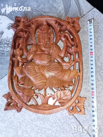 Ганеша-дърворезба,Буда