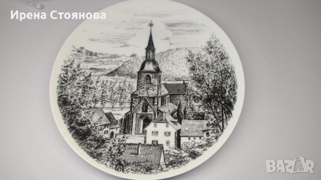 Чиния за стена Stiftskirche St. Arnual in Saarbrücken , снимка 1 - Чинии - 45723975