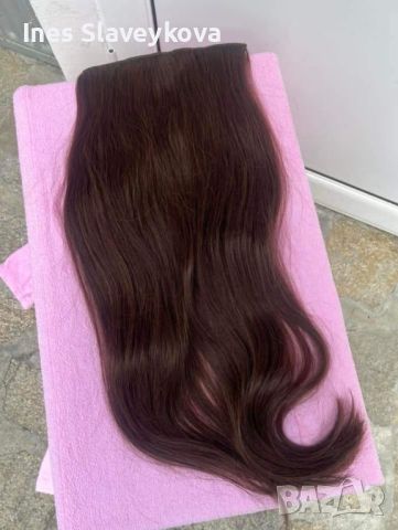 естествена коса екстеншъни 2 реда 220гр. 50см., снимка 1 - Аксесоари за коса - 46517561